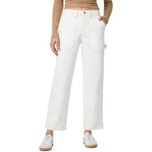 NWOT Joe's Jeans Relaxed Carpenter High Rise Cropped White (Teeny Bit Cream) 25